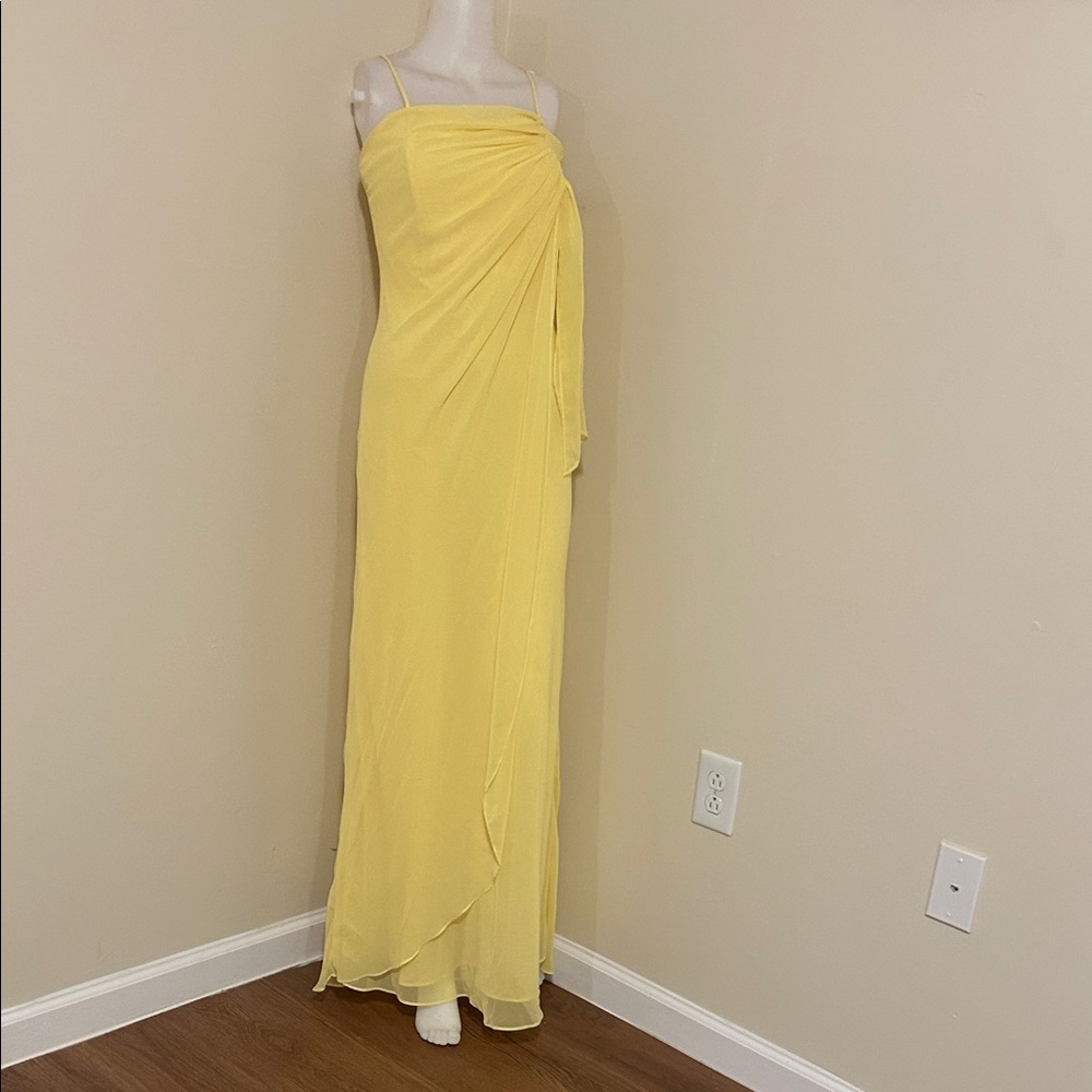Chic One Shoulder Yellow Dress